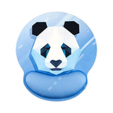 Panda Mouse Pad- Memory Foam Mousepad Wrist Support With Anli Slip Rubber Base-Soft Comfortable Surface (Crystal Panda)