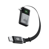 3 In 1 Portable Charger With Built-In Retractable 27.6In Cable And Foldable Wall Plug, 35W 10,000Mah Gan Fast Charging Power Bank, Travel Essential Battery Pack For Iphone 17/16/15,Galaxy