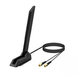 12Dbi Tri-Band Wifi 6E Antenna, 2.4/5/6Ghz High Gain, Rp-Sma Male, Magnetic Base With 1.2M Extension Cable, Long Range, Replacement For Wifi Card & Router Gaming Pc