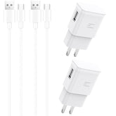Fast Charger For Samsung 2 Pack, 6Ft Type C Fast Charging Cable Cord With Android Phone Usb Wall Charger Block For Samsung Galaxy S10 9 8 Plus/Note 20 10 9 8/S20 S21 S22 S23 S24 Ultra/A52 53 54 55