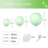 57pcs Pastel Green Balloon Garland Kit for Baby Shower & Birthday Party Decor