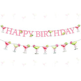 Margarita Party Decorations Banner Pink Margarita Happy Birthday Banner Green Cocktail Lemon Margarita Garland For Girls Margaritas Birthday Partys Decorations Mexican Bachelorette Party Supplies