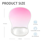 Mouse Pad With Gel Wrist Rest - Cooling Ergonomic Clear Mousepad Support, Non-Slip Base Wrist Pad For Keyboard Typing Pain Relief/Laptop/Desktop
