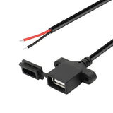 2Pcs Usb Female Plug 2Pin Bare Wire,Usb Power Data Cable With Dust Cap Diy Pig
