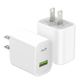 2 Pack Usb C Charger Block, Dual Port Type C Wall Charger Fast Charging 20W Power Adapter Cube For Iphone 14/14 Pro/14 Pro Max/14 Plus/13/12/11, Xs/Xr/X, Ipad, Samsung, More