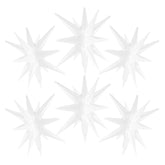 Star Balloons White Party Decorations 6 Cone Spike Explosion Star Balloon 22 Inch Mylar Foil Balloon For Wedding Christmas New Year Birthday Graduation Bachelorette Party