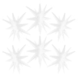 Star Balloons White Party Decorations 6 Cone Spike Explosion Star Balloon 22 Inch Mylar Foil Balloon For Wedding Christmas New Year Birthday Graduation Bachelorette Party