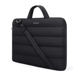 BAGSMART 15-16 inch Laptop Sleeve Bag with Strap, Puffy Padded Laptop Case with Pocket, Portable MacBook Air/Pro 15 inch Case for Women, Repellent Protective Sleeve Compatible with Dell, HP, Black