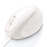 Wired Ergonomic Mouse, Optical Vertical Mice For Small Hands, Reduce Wrist Strain, 1000/1600 Dpi, 6 Buttons, Compatible With Macbook, Pc, Laptop, Desktop, Windows, Mac Os, White