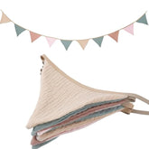 Pennant Banner Bunting Flags Multicolor, Garland Triangle Banners Fabric For Boho Baby Shower Wedding Party Decorations Nursery Playroom Decor(Pastel)