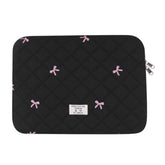 13-14 Inch Puffy Laptop Storage Bag Cute Bow Graphic Tablet Sleeve Carrying Case Computer Bag Protective Cover Pouch