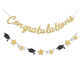 Congratulations Banner Gold Graduation Decorations Class of 2026 Prestrung Congrats Grad Banner for Middle School High School College Graduate Party Decorations