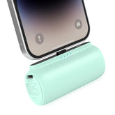Portable Charger For Iphone, 5500Mah Plug In Ultra-Compact Power Bank Small Battery Pack Phone Charger Compatible With Iphone 14 13 12 Mini 11 Pro Max Xr X 6 7 Plus 5 Se Airpods-Green