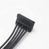 2 Pack 15 Pin Sata To 5 Sata Power Splitter Extension Cable For Hddssd - 21 In