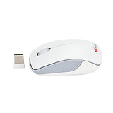 Mcsaite 2.4G Slim Wireless Mouse With Nano Receiver (White)