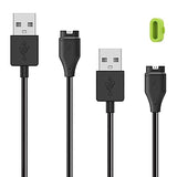 Charger for Garmin Venu Sq 2/2/2 Plus/2S/3/3S Charging Cable Cord Plus a Green Anti Dust Plug (2Pack, 3.3ft/1m)