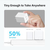 Usb-C Charger Block 72W Dual Port Pd 3.0/Qc 4.0 Gan C Chargers Fast Charging Usb Wall Charger Power Adapter For Iphone 17 16 15, Samsung, Google Pixel And More