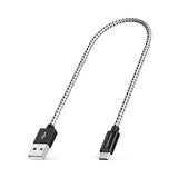 CableCreation Short Micro USB Cable 1FT, Micro USB Charging Cable 24 AWG Triple Shielded Works for Raspberry Pi Zero, Kindle(2019), TV Stick, PS4, Chromecast, Power Bank, 0.3m Black