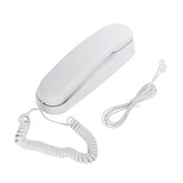 White Of-990 Slimline Wall-Mountable Basic Corded Telephone No Ac Power Required