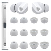 6 Pairs Replacement Eartips For Beats Studio Buds/Fit Pro/Studio Buds+ With Cleaning Pen, Replacement Silicone Ear Tips Set With Three Sizes L/M/S, Anti-Slip Replacement Accessories (White)