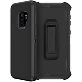 Samsung Galaxy S9+ Case with Belt Clip Holster 2x Screen Protector Black