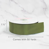 Solid Satin Ribbon, 1-1/2-Inch By 50 Yard, Moss Green', Solid