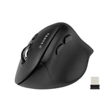 Multi Device Ergonomic Vertical Mouse, Silent Click, 5 Programmable Buttons, 2 Bluetooth 5.0 + 2.4G Wireless Ergo Mice For Medium Large Hands, Compatible With Windows, Mac Os, Laptop, Pc, Black