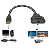 Hdmi Male To Dual Hdmi Female 1 To 2 Way Hdmi Splitter Adapter Cable For Hdtv,