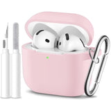 For Airpods 4Th Generation Case Cover(2024),Soft Silicone Full Protective Case For Airpods 4 Case With Keychain & Cleaner Kit,Compatible With Apple Airpods 4 For Women,Men?Lightpink?