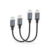 CableCreation Short USB C to USB C Cable 60W (2-Pack 0.5FT) Type C Fast Charging Cable Compatible with iPhone 16,15, MacBook Pro, iPad Pro Air 4, Galaxy S24 S23+ S22, Power Bank