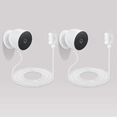 Wasserstein Pogo Pin Cable & Adapter for Google Nest Cam Outdoor/Indoor, Battery (2-Pack)(26ft & 5.2V/2A) (Camera NOT Included)
