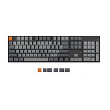 K10 Wireless Mechanical Gaming Keyboard, 104 Keys Full Size Gateron G Pro Brown Switch, White Led Backlight Rechargeable Usb-C Wired Bluetooth Professional Office Keyboard For Mac/Windows