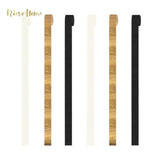 6 Rolls Black Gold Crepe Paper Streamers 82ft Party Decorations