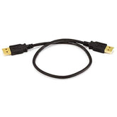 Usb 2.0 Cable - Usb Type-A Male To Usb Type-A Male, Gold Plated, 480 Mbps, 28/24Awg, 1.5 Feet, Black