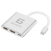 Usb C To 3 Port Hdmi Adapter Hub, Type C To 3 Port Including Another Usb C, Hd