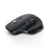 TECKNET Wireless Mouse, Bluetooth Mouse (BT5.0/5.0 & 2.4G) Rechargeable 4800 DPI Ergonomic Optical Mouse with 6 Adjustable, Quiet Clicks, USB A Receiver, 7 Buttons, Wide Compatibility - Black