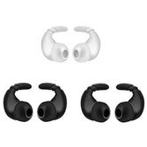 Sports Earbuds Eartips Wingtips Anti-Slip Silicone Gel Ear Hooks For Most Earphone Inner Hole 4Mm To 5Mm, Compatible With Beats Studio Buds/Flex/Wf-1000Xm5 / Wf-C700N Black White