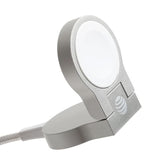 AT&T Apple Watch V3 Flip Fast Charger, USB Type C for iWatch (6 Ft - Braided, Silver)