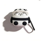 Cute Silicone Case for AirPods 4 with Cleaner Kit, Women's Anti-Drop Protective Cover, Keychain for AirPods 4th Generation (Cute Panda)