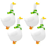 4 Pcs Walking Silly Goose Balloons, Large 26X34.7In Cute Animal Goose Balloons With Scarf & Movable Feet For One Silly Goose Birthday Decor, Baby Showers, Farm Party Photo Props