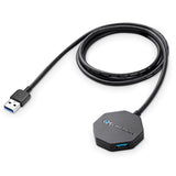 Cable Matters Ultra Mini 4 Port USB Hub with Long 4 ft Extension Cable Tail (U