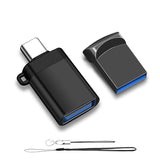 32Gb Usb 3.0 Small Flash Drive With A Usb-C Adapter, Fat32 Metal Mini Usb Drive 32 Gb Thumb Drives Compact Drives For Usb Or Type-C Devices (32Gb, 1 Adapter, 2 Lanyards)