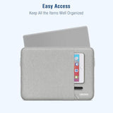 MOSISO Laptop Case 16 inch, 15-15.6 inch Laptop Sleeve Compatible with MacBook Pro 16 M4 M3 M2 M1, HP Acer Dell Lenovo ASUS Notebook, Polyester Vertical Computer Sleeve Bag with Pocket, Gray