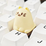 Artisan Keycaps, Cute Kawaii Cat Box Keycaps, Resin Handmade, Single 1U Replace Key For Esc Key Mechanical Keyboard (Cat-Tray)