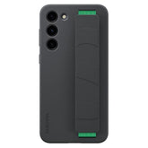 SAMSUNG Galaxy S23+ Plus Silicone Grip Phone Case, Protective Cover w/ Silky Smooth Texture, Detachable Strap, US Version, EF-GS916TBEGUS, Black