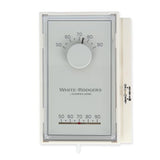 1E50N-301 Low V Mechanical Thermostat, 50 To 90 Degree F, White