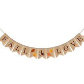 Burlap Fall In Love Banner Fall Autumn Wedding Supplies Engagement Bridal Shower Garland Decoration