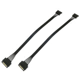 Sata Power Extension Cable 2Pcs 11.8Inch Black 15Pin Sata Male To Female Exten
