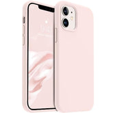 iPhone 12 6.1 Silicone Case Soft Anti-Fingerprint Flexible Bumper Chalk Pink
