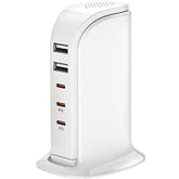 Usb C Charger Multiport , Charging Station With 3 Type-C Pd Charging And 2 Usb Ports Total 100W, Desktop Usb Charger Block Fast Charging For Mutiple Devices, Travel/Home Charger Essentials